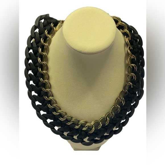 Chico's Jewelry - NWT Chico’s Black/Gold Links Collar Necklace